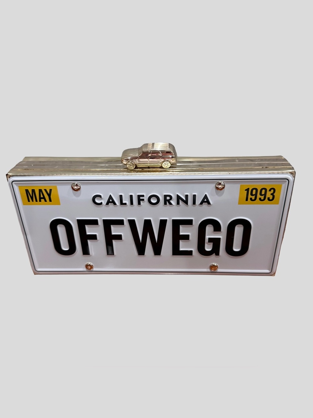 Kate Spade Clutch "Off We Go" California License Plate Clutch Collector’s Item